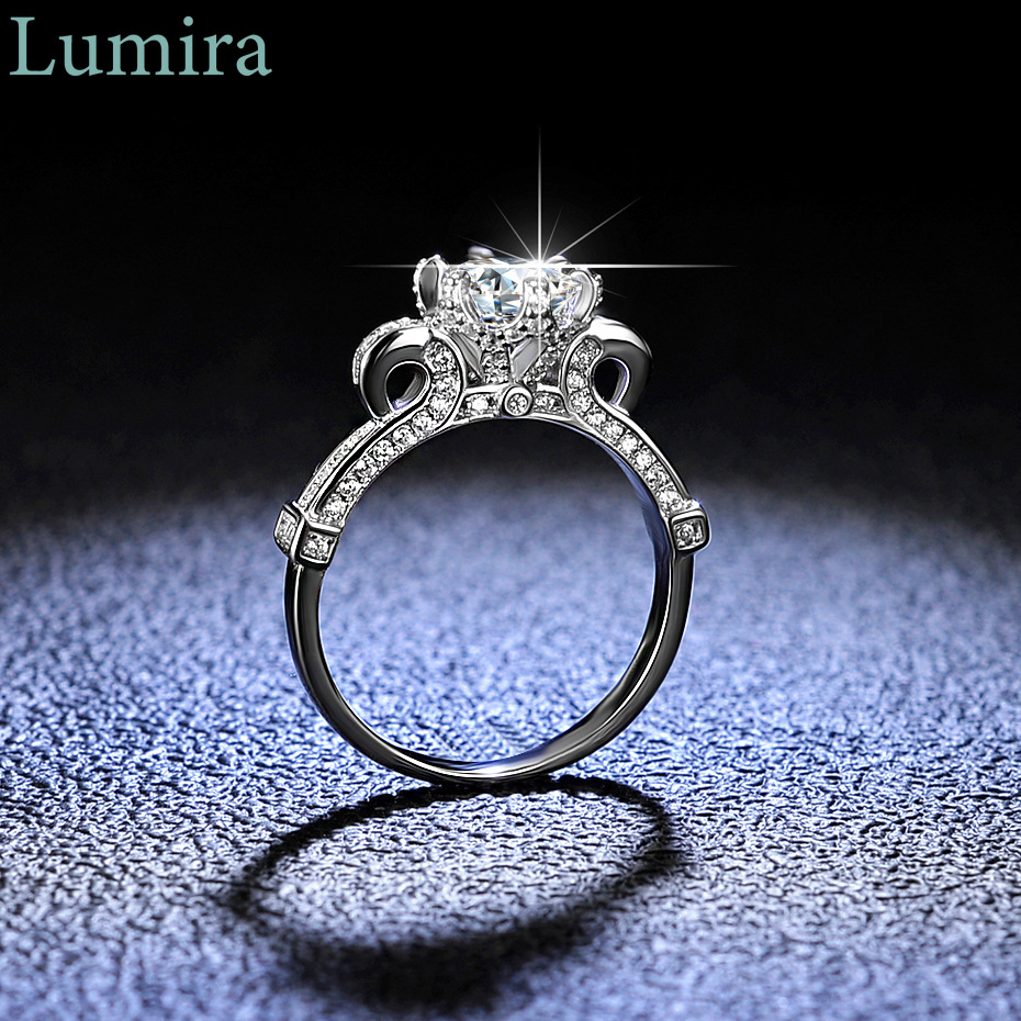Moissanite Engagement Ring 1 Carat - Lumira Classic Six-Prong 1 Carat Moissanite