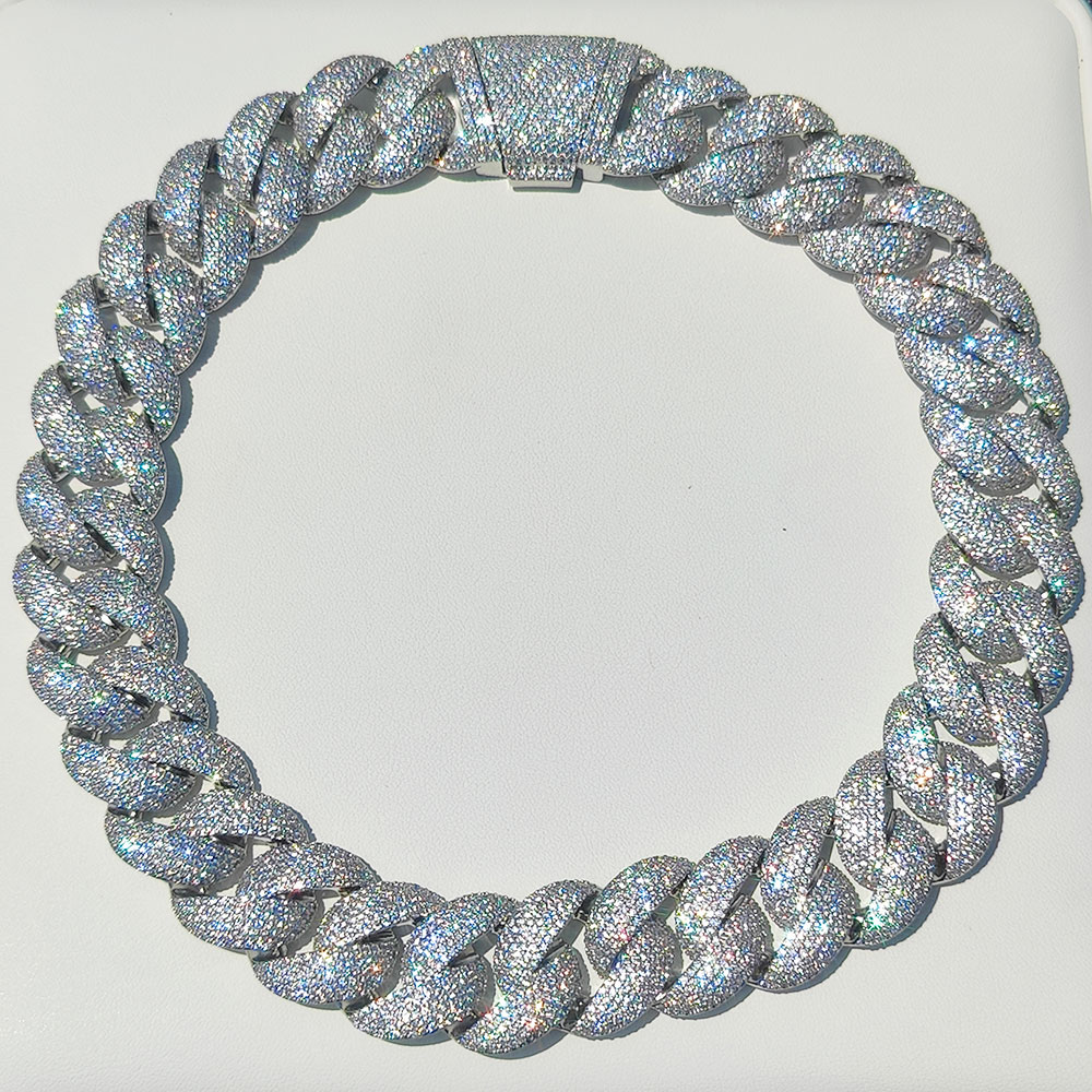 Luxury 24MM 6 Rows Cluster 5A  - огляд і ціна Cuban Link Chain 12Mm