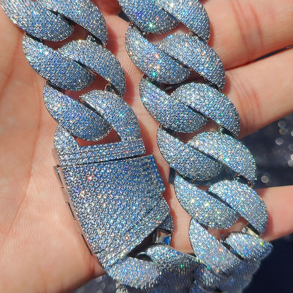 Luxury 24MM 6 Rows Cluster 5A  - огляд і ціна Cuban Link Chain 12Mm