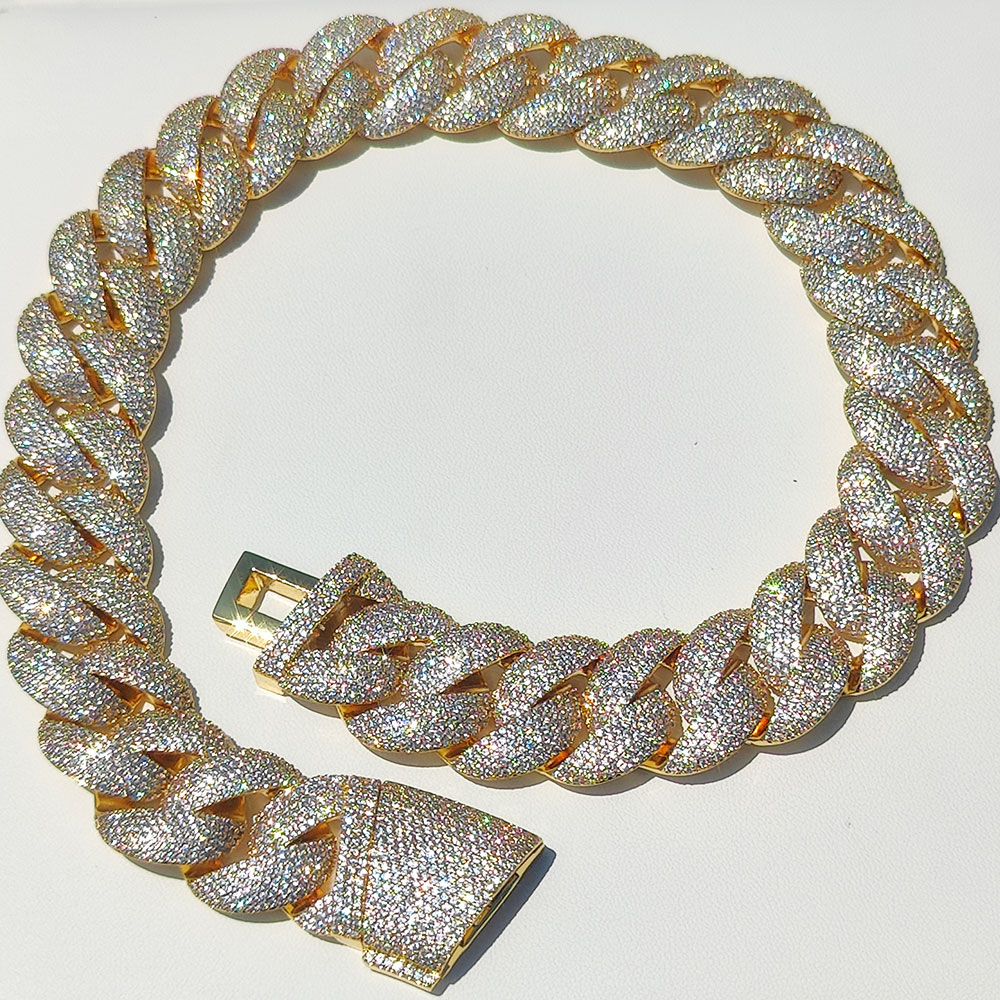 Luxury 24MM 6 Rows Cluster 5A  - огляд і ціна Cuban Link Chain 12Mm