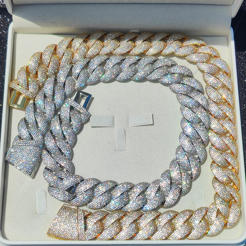 Luxury 24MM 6 Rows Cluster 5A  - огляд і ціна Cuban Link Chain 12Mm