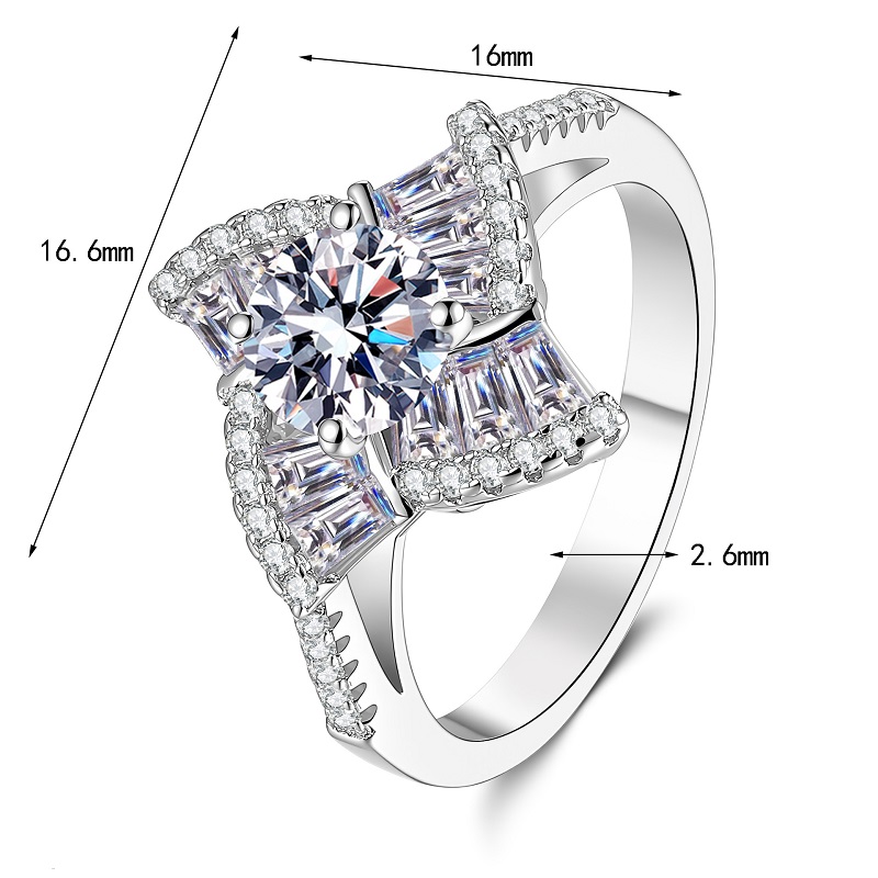 Apaison Sparkling 1 Carat D Co - огляд і ціна Moissanite Engagement Ring 1 Carat