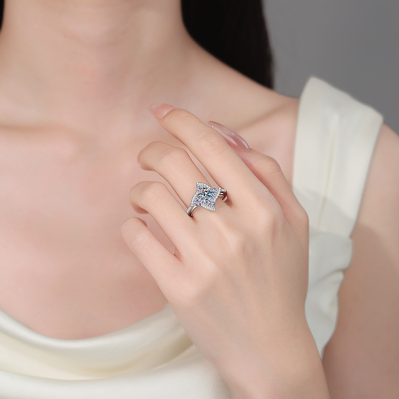 Apaison Sparkling 1 Carat D Co - огляд і ціна Moissanite Engagement Ring 1 Carat