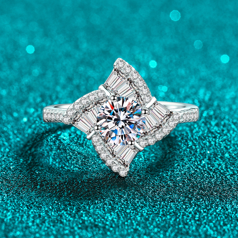 Apaison Sparkling 1 Carat D Co - огляд і ціна Moissanite Engagement Ring 1 Carat