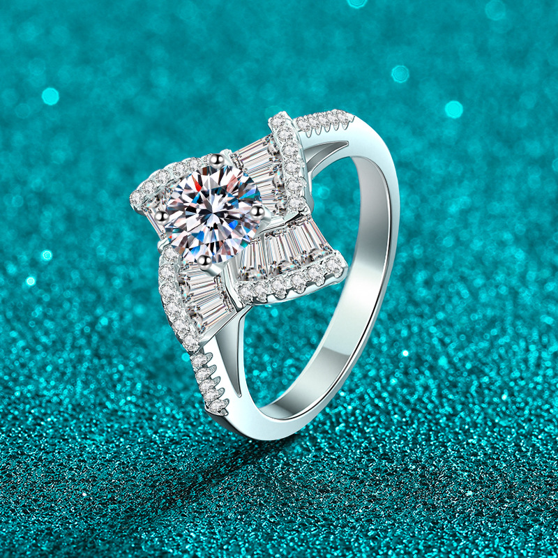 Apaison Sparkling 1 Carat D Co - огляд і ціна Moissanite Engagement Ring 1 Carat