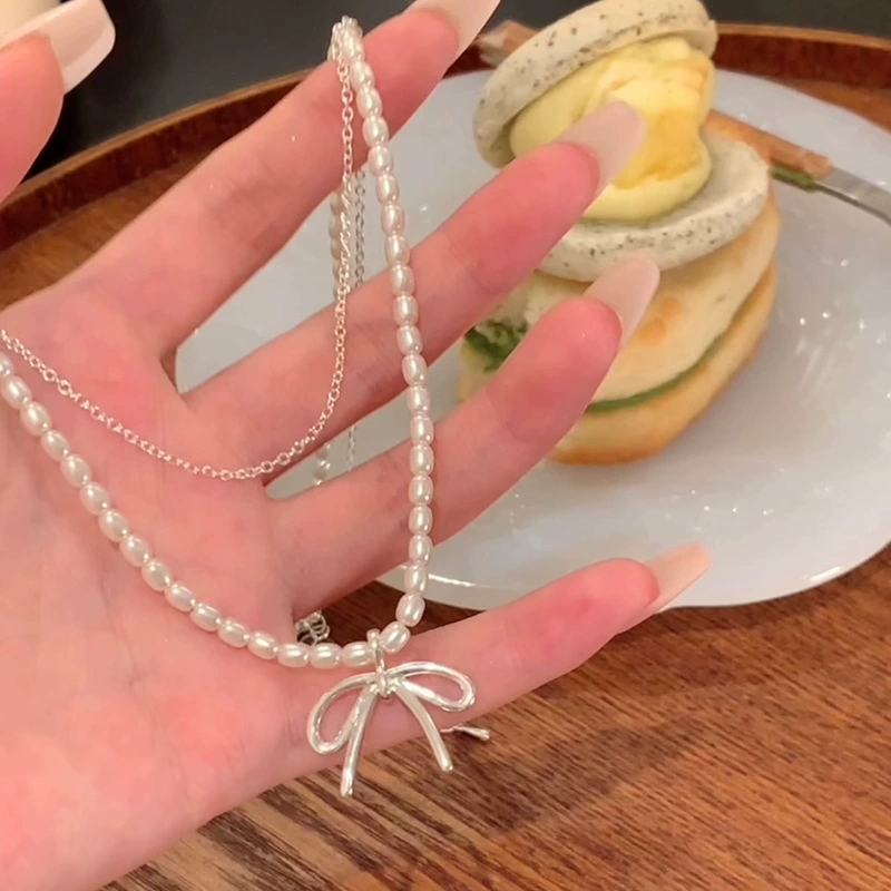 Fashion Vintage Bowknot Pendan - огляд і ціна Layered Pendant Necklace Aesthetic