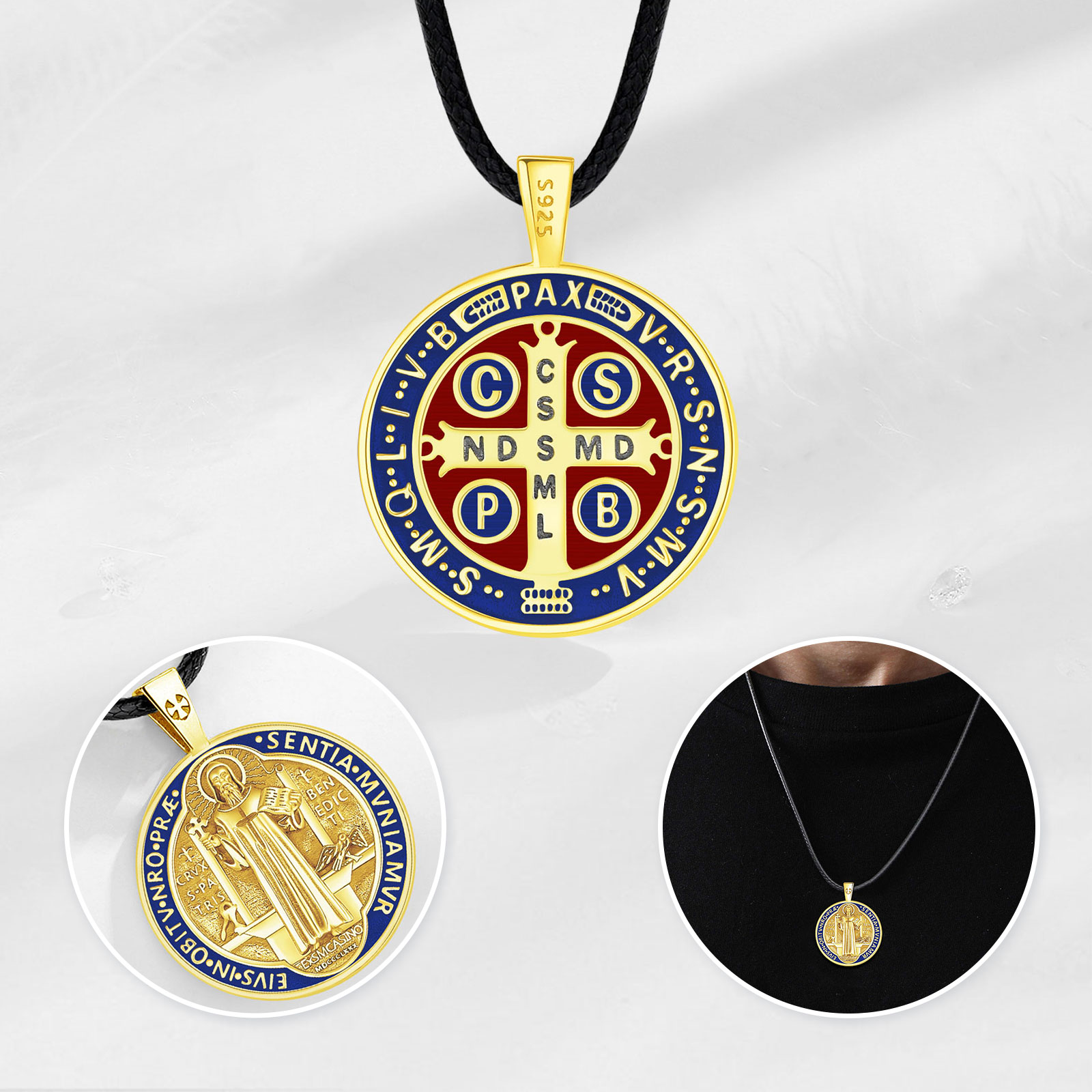 Eudora 925 Sterling Silver Sai - огляд і ціна Cross Pendant Necklace Gold