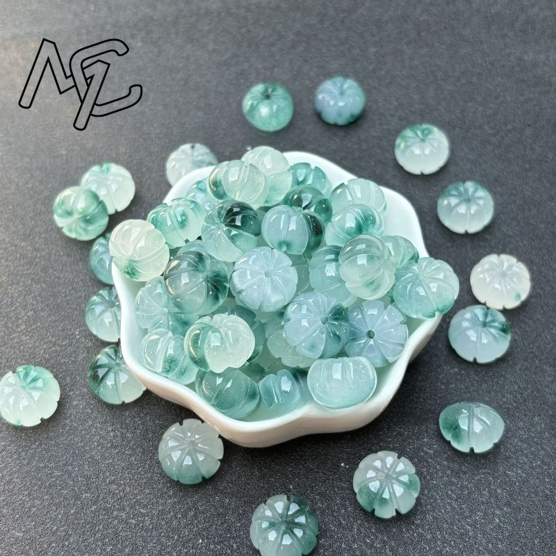 10pcs A Green Jade Pumpkin Bea - огляд і ціна Earrings