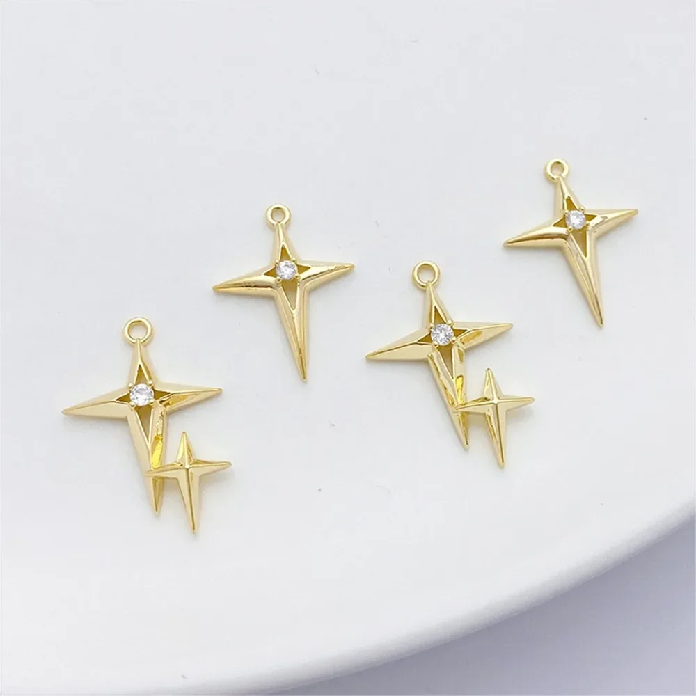 14K Gold-plated Micro-inlaid Z - огляд і ціна Cross Pendant Necklace Gold