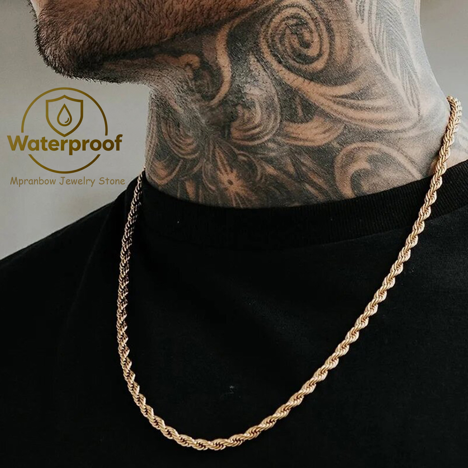 Punk Vintage Rope Chain Neckla - огляд і ціна Cuban Link Chain 12Mm