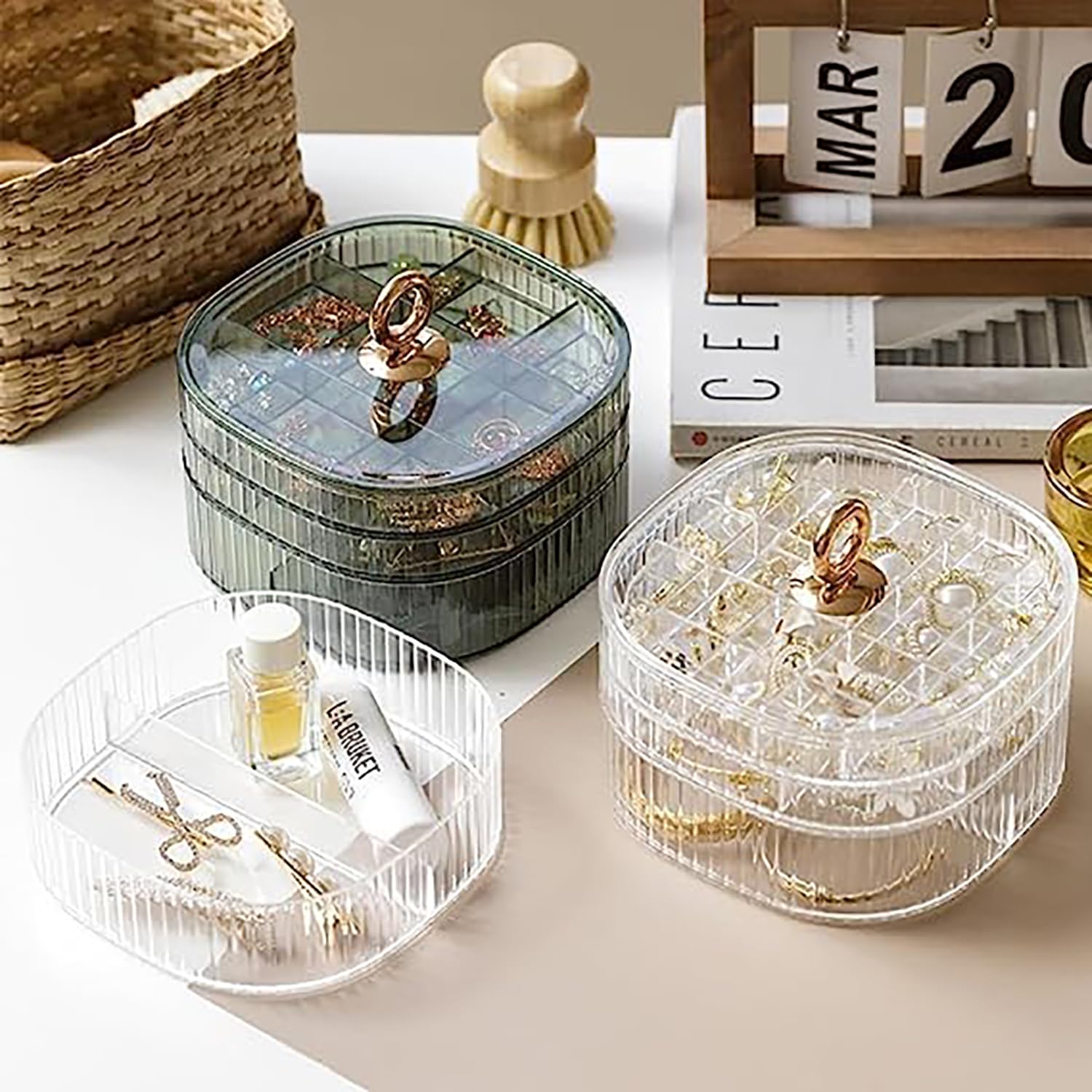 Transparent Jewelry Box 3-Laye - огляд і ціна Rings