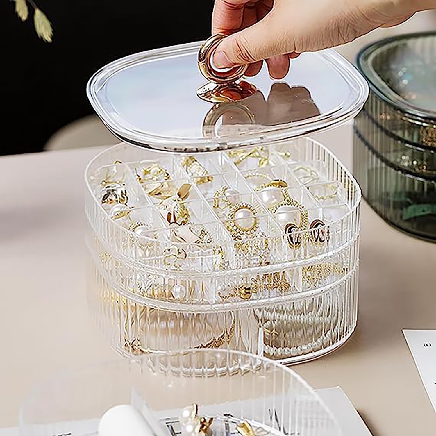 Transparent Jewelry Box 3-Laye - огляд і ціна Rings