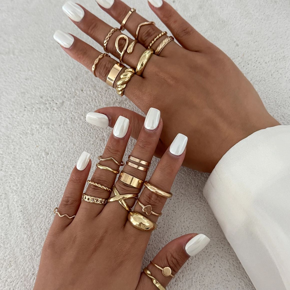 KunJoe 24Pcs/Set Trendy Irregu - огляд і ціна Vintage Punk Knuckle Rings Set
