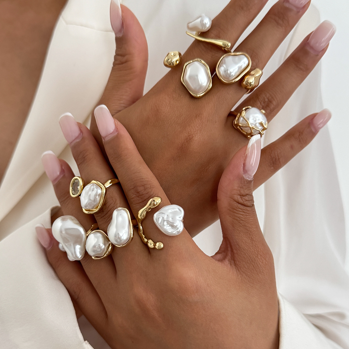 7Pcs/Set Gold Color Irregular  - огляд і ціна Vintage Punk Knuckle Rings Set
