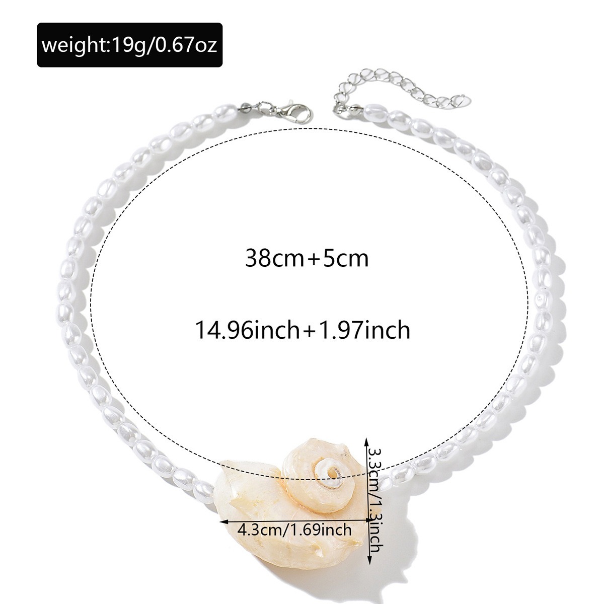 Vintage Bohemian Natural Conch - огляд і ціна Pearl Choker Necklace Vintage