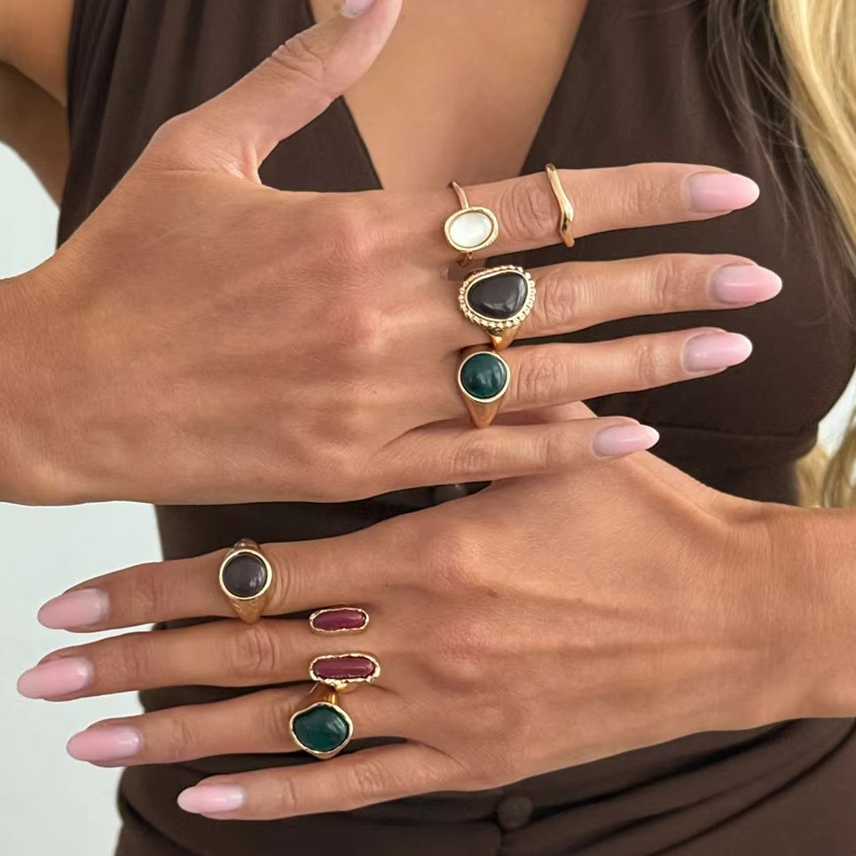 IngeSight.Z 7Pcs/Set Punk Tren - огляд і ціна Vintage Punk Knuckle Rings Set