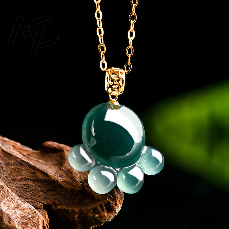 Natural Real Emerald Blue Wate - огляд і ціна Necklaces