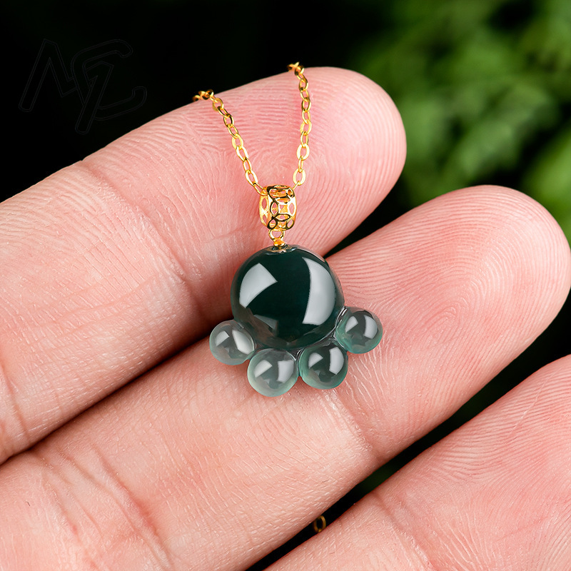 Natural Real Emerald Blue Wate - огляд і ціна Necklaces
