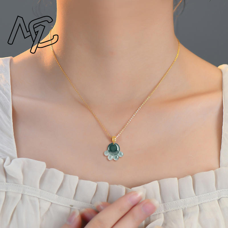 Natural Real Emerald Blue Wate - огляд і ціна Necklaces