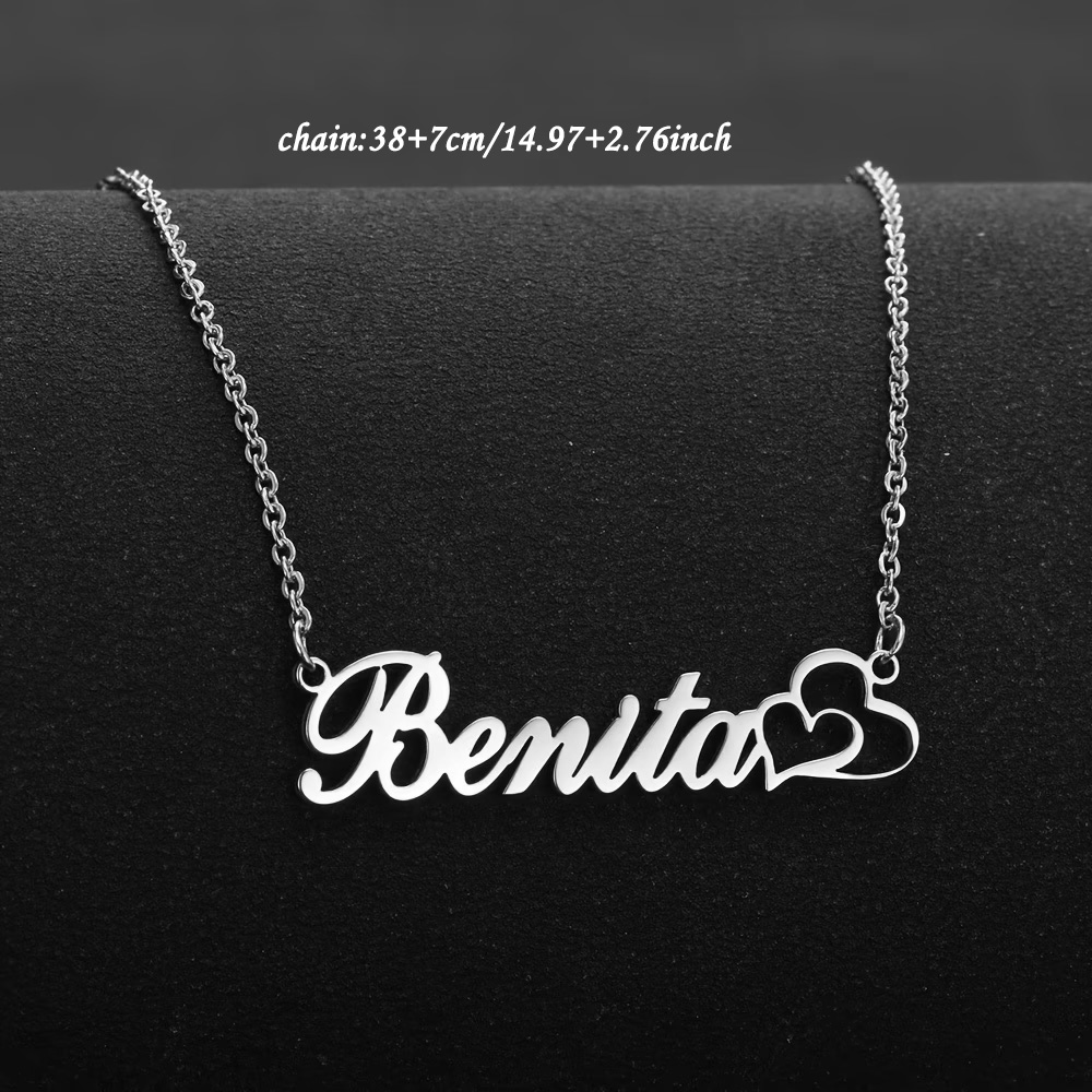 Personalized Double Heart Cust - огляд і ціна Custom Name Necklace Stainless Steel