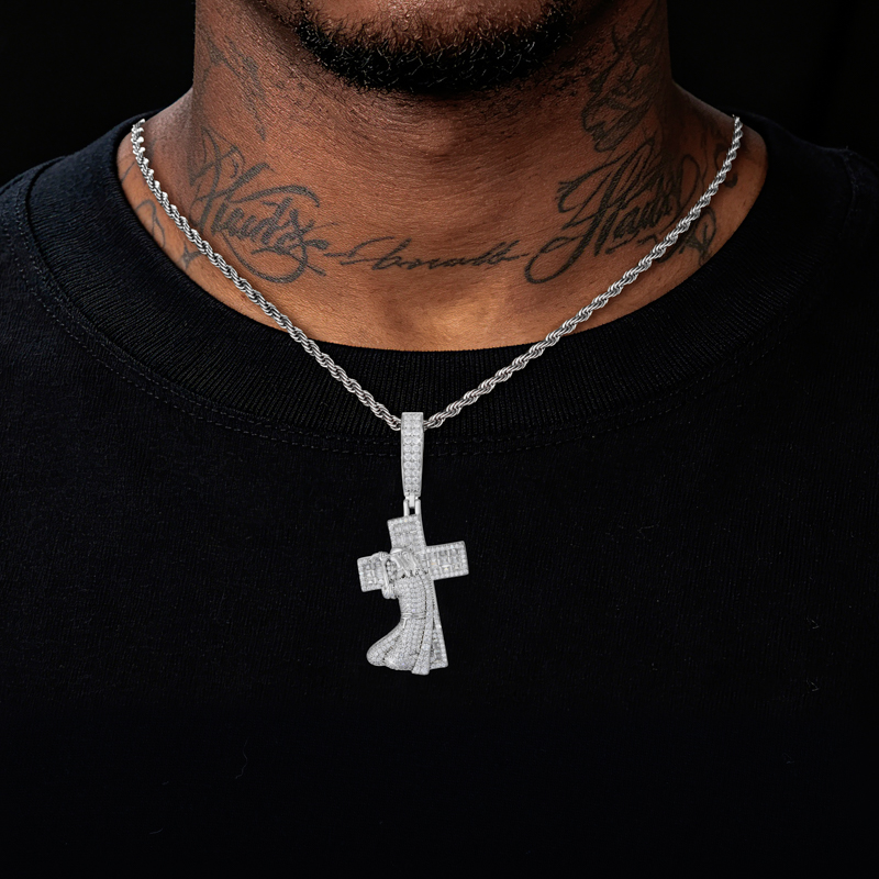 TUHE New Jesus Cross 925 Silve - огляд і ціна 925 Sterling Silver Chain Necklace Men