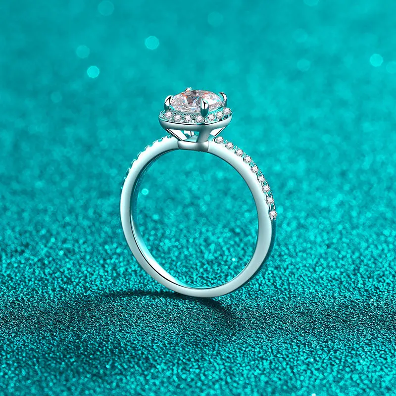 S925 Sterling Silver Moissanit - огляд і ціна Moissanite Engagement Ring 1 Carat