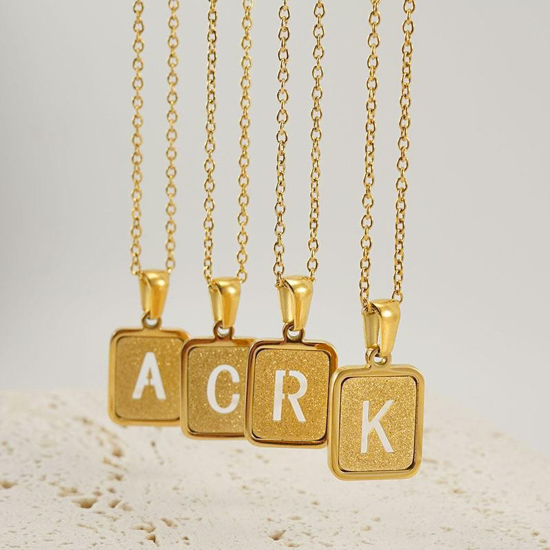 3pcs/ Bag High Quality Chains  - огляд і ціна Initial Letter Necklace 18K Gold