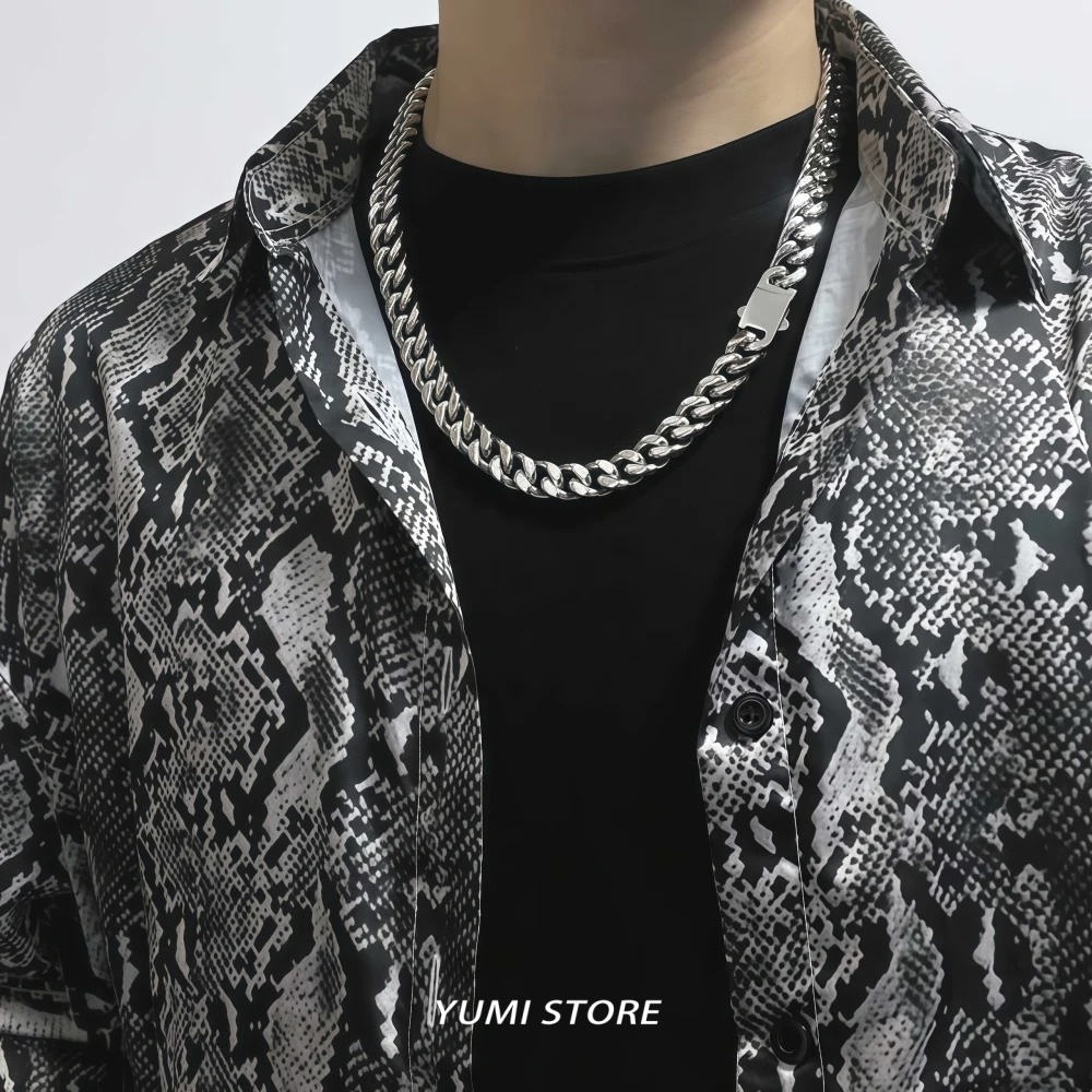Titanium Steel Hip Hop Spring  - огляд і ціна Cuban Link Chain 12Mm