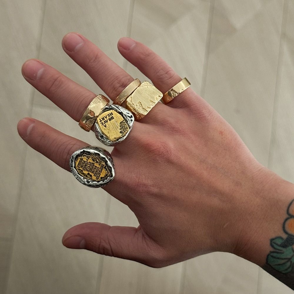 Finger Rings Sets 6Pcs/Set Geo - огляд і ціна Vintage Punk Knuckle Rings Set