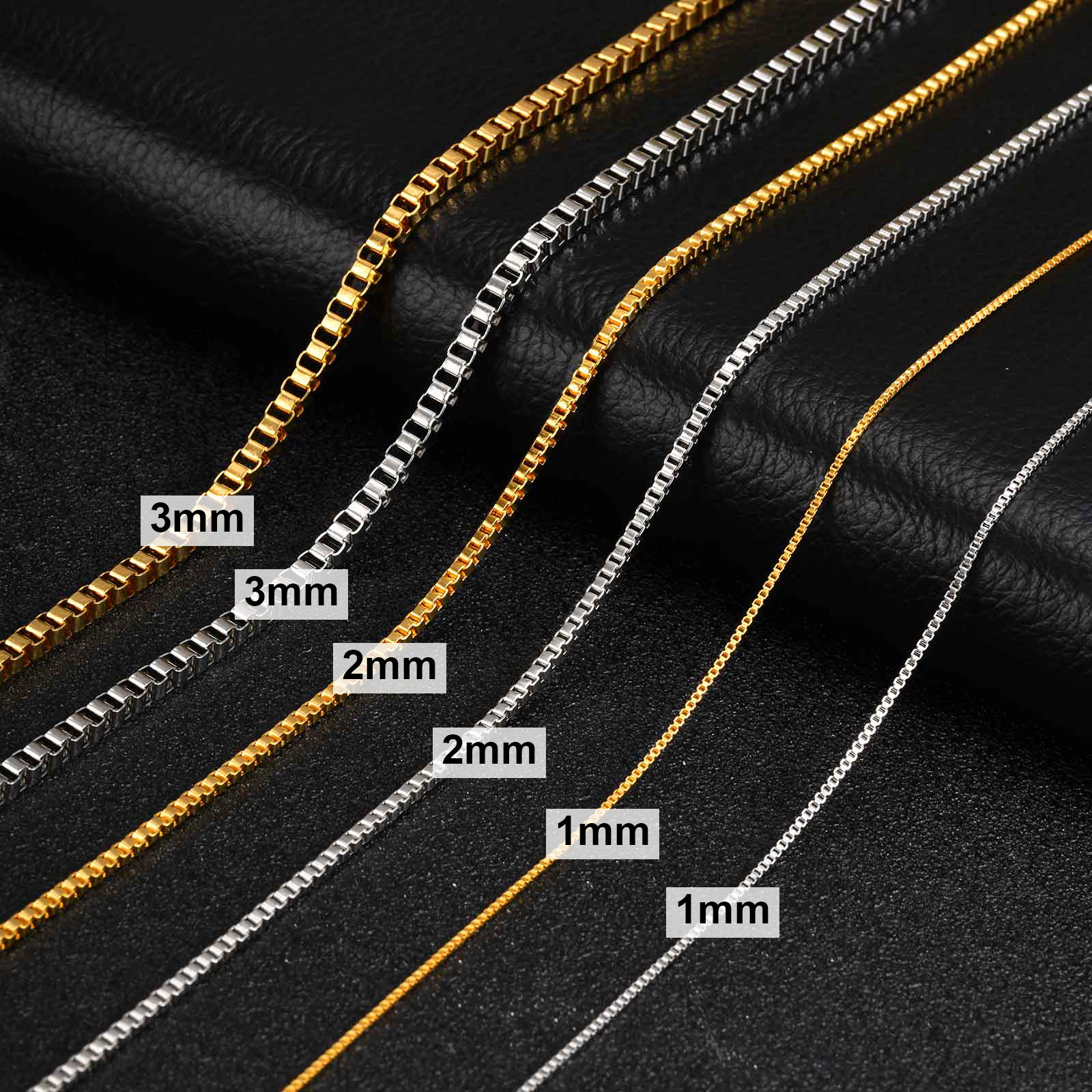 1/2/3MM Thin Chain Necklace fo - огляд і ціна Cuban Link Chain 12Mm