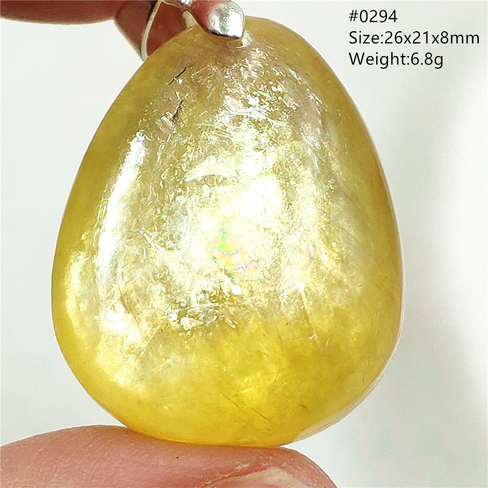 Natural Yellow Lepidolite Quar - огляд і ціна 925 Sterling Silver Chain Necklace Men
