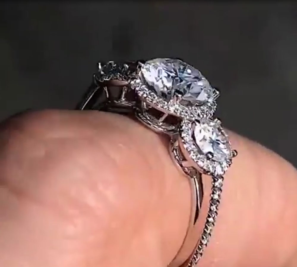 Custom Real Platinum PT950 Wom - огляд і ціна Moissanite Engagement Ring 1 Carat