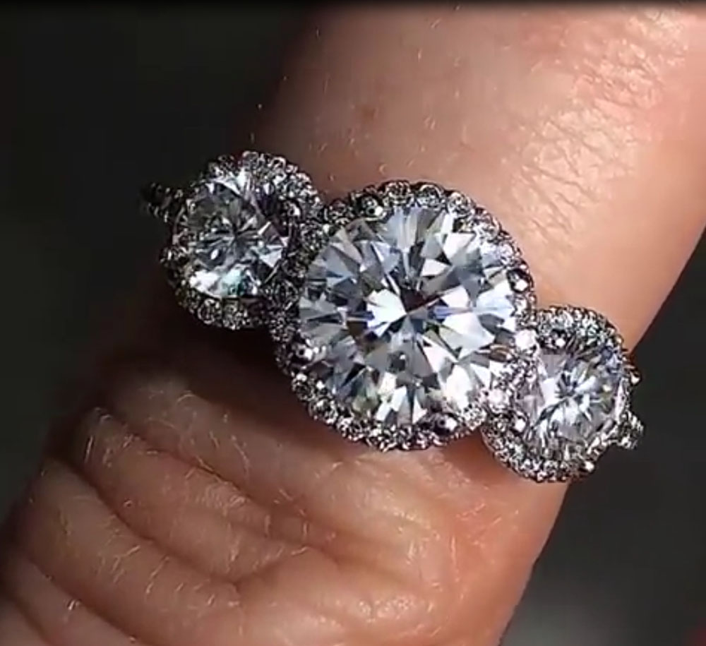 Custom Real Platinum PT950 Wom - огляд і ціна Moissanite Engagement Ring 1 Carat